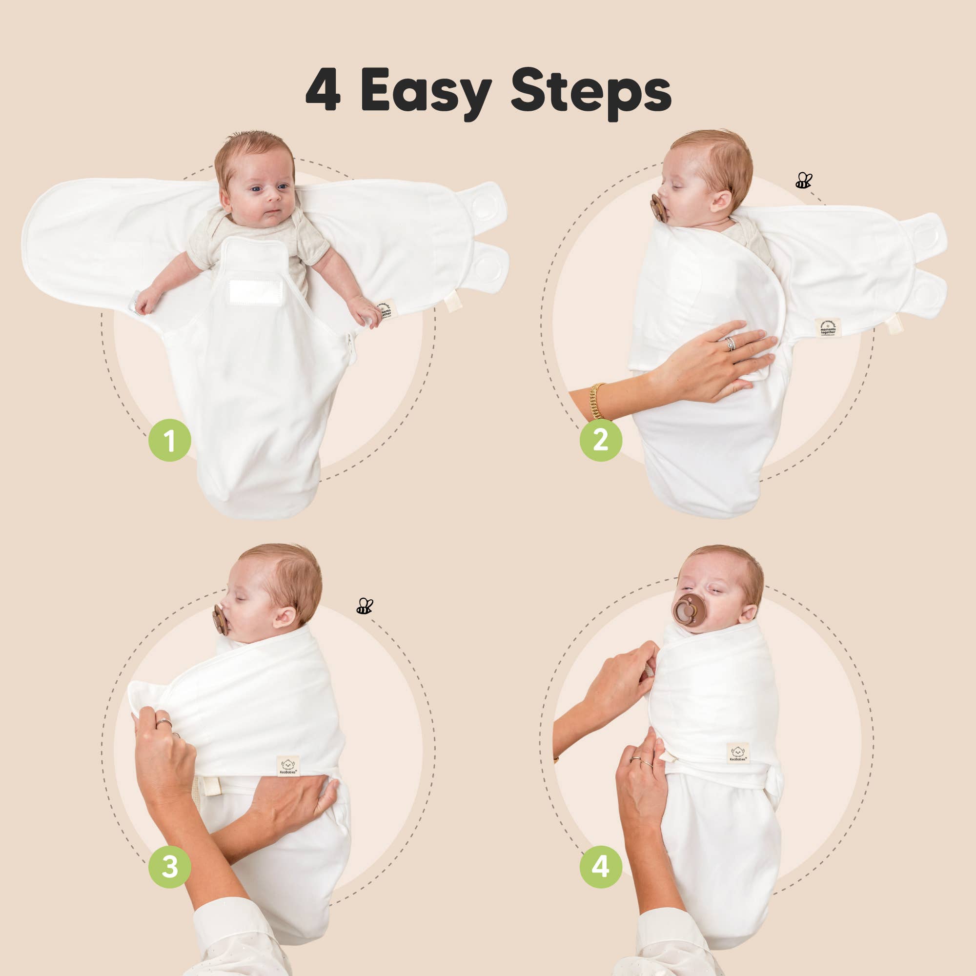 3pk Soothe Zippy Baby Swaddles 0-6 Months,Newborn Sleep Sack