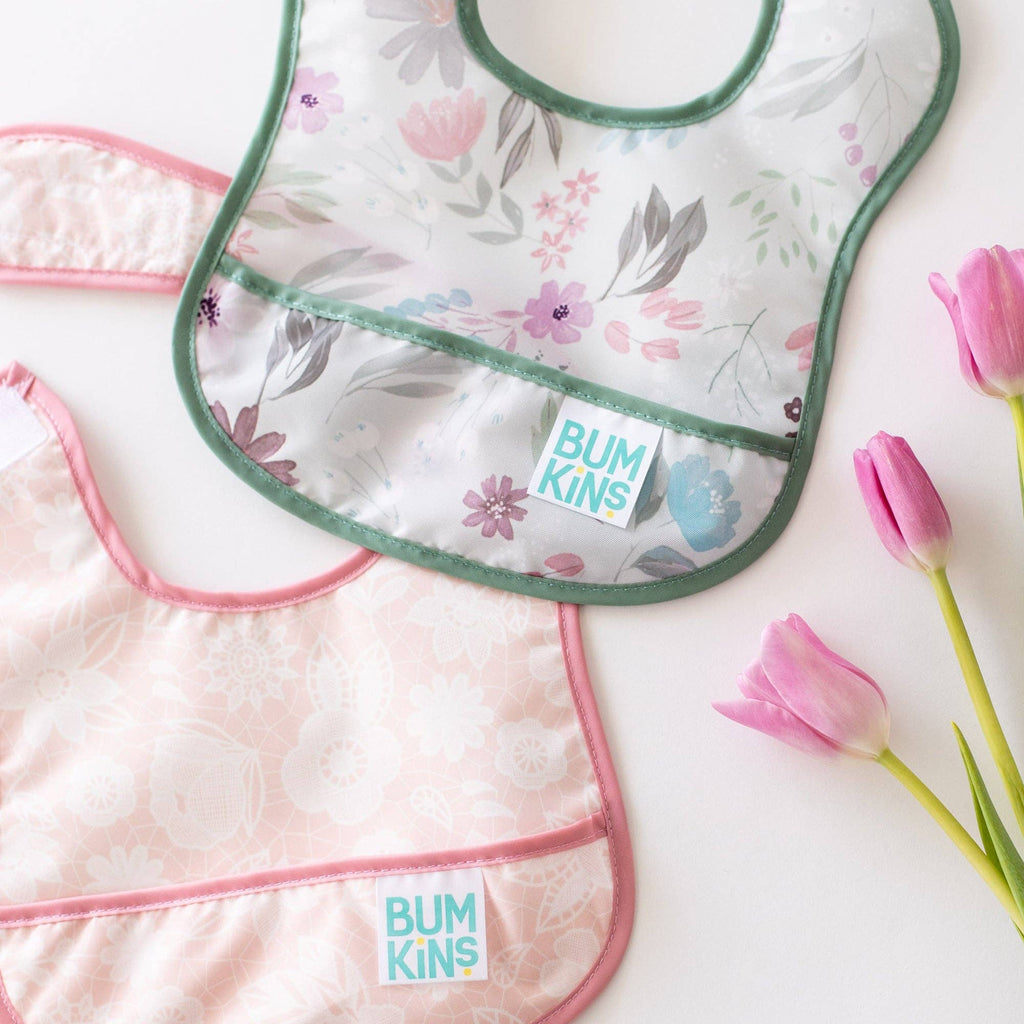 Starter Bib 2 Pack: Floral & Lace