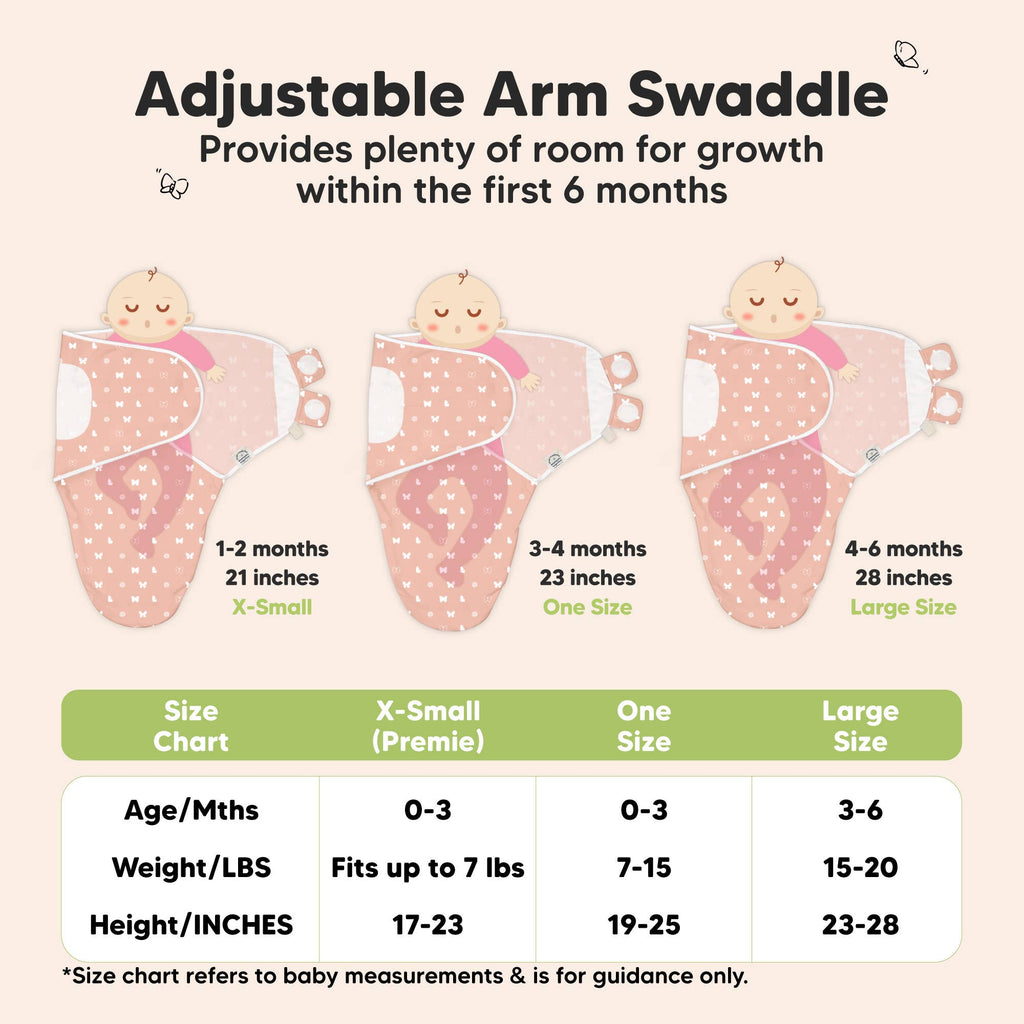 3pk Soothe Baby Swaddles 0-3 Months, Sleep Sack for Newborns