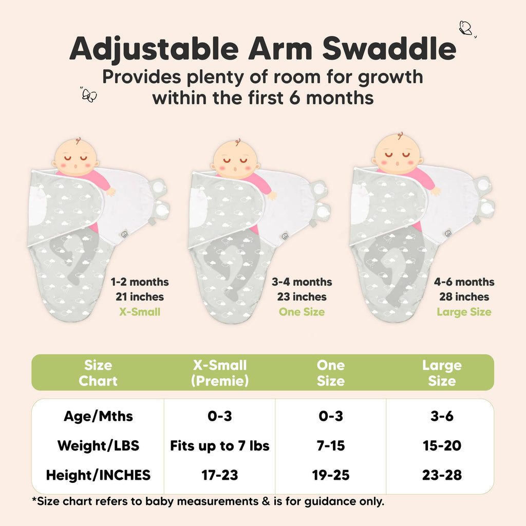 3pk Soothe Zippy Baby Swaddles 0-6 Months,Newborn Sleep Sack