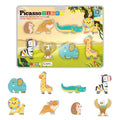 PicassoTiles 8pc Safari Animal Magnetic Action Figures