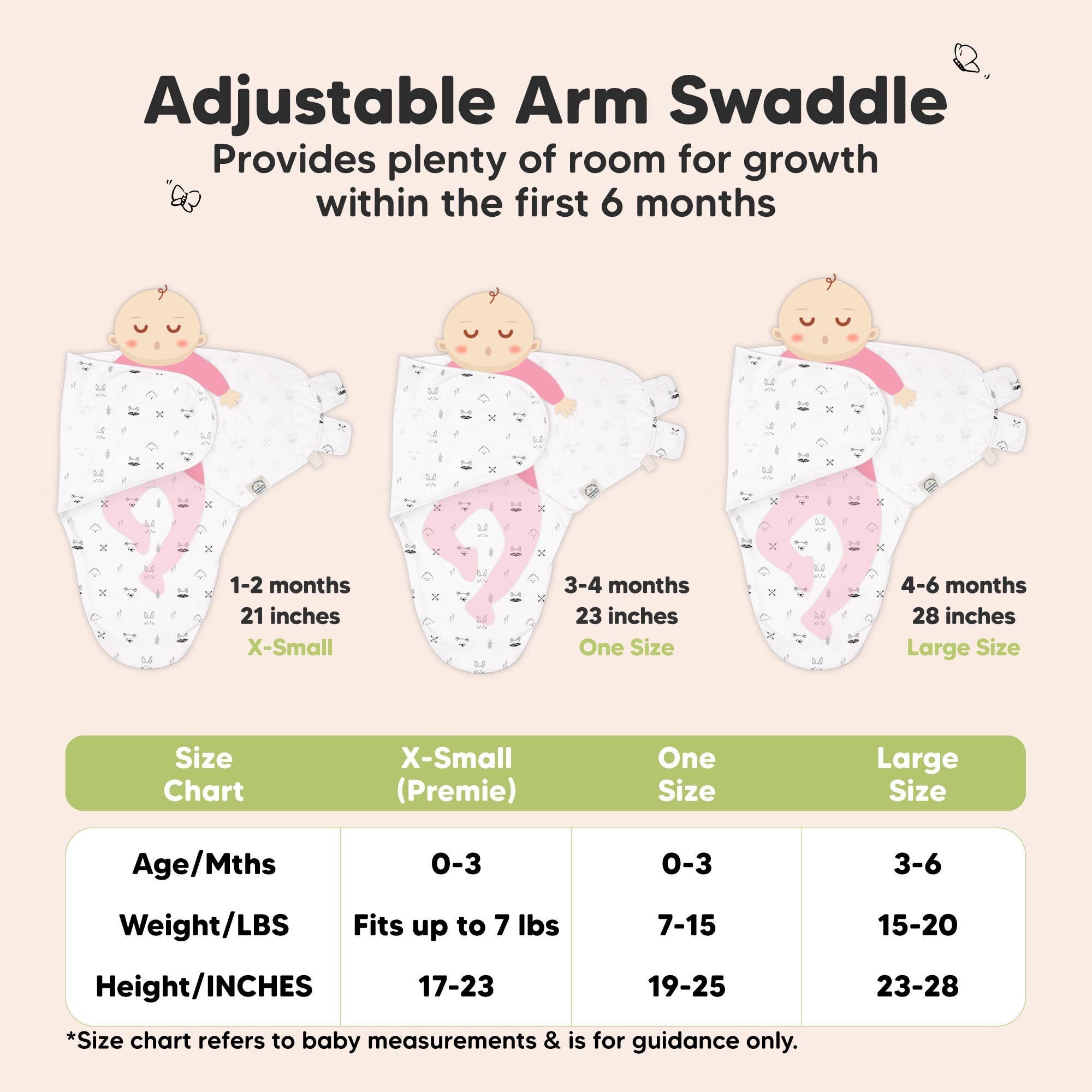 3pk Soothe Baby Swaddles 0-3 Months, Sleep Sack for Newborns