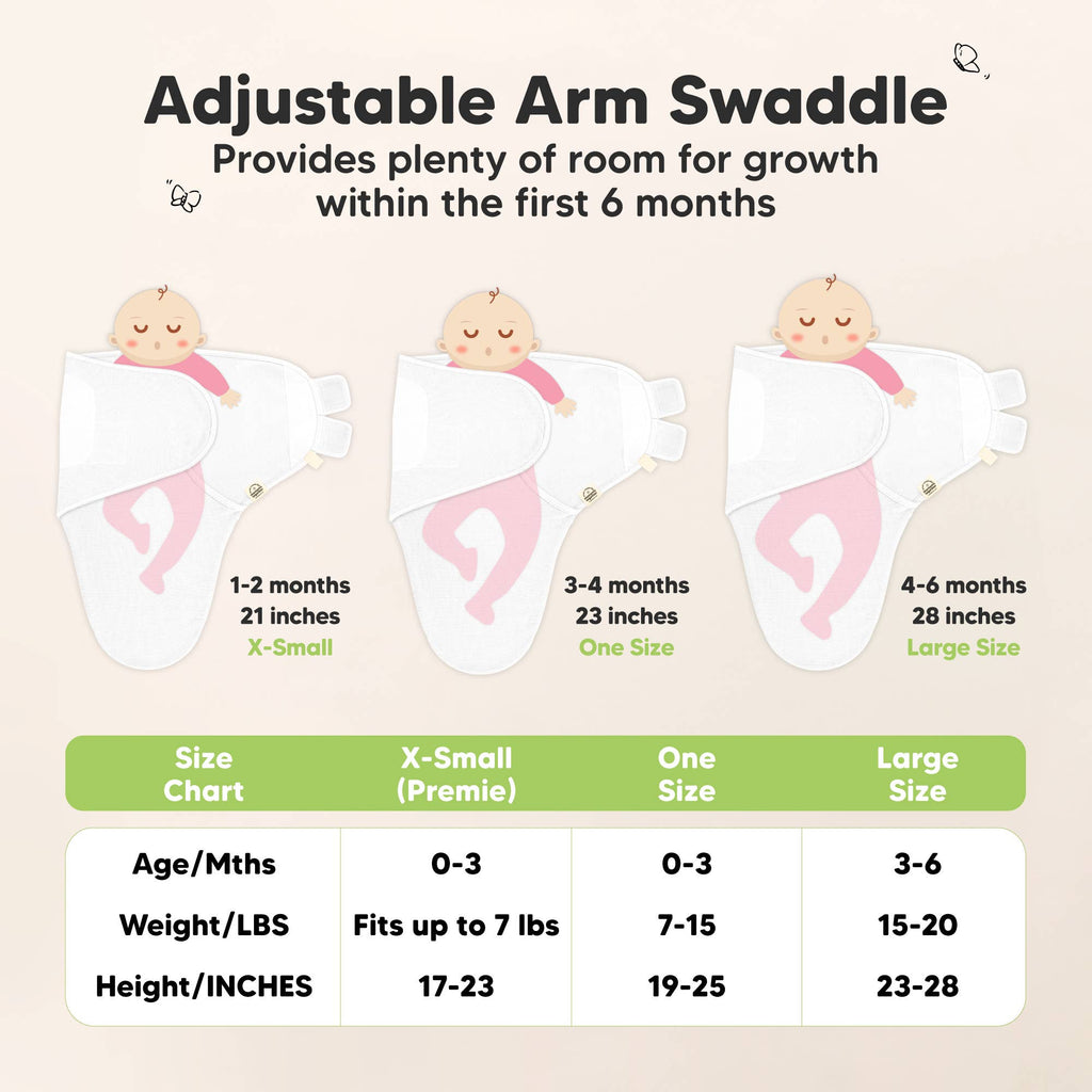 3pk Soothe Wren Swaddle Sleep Sacks for Newborns
