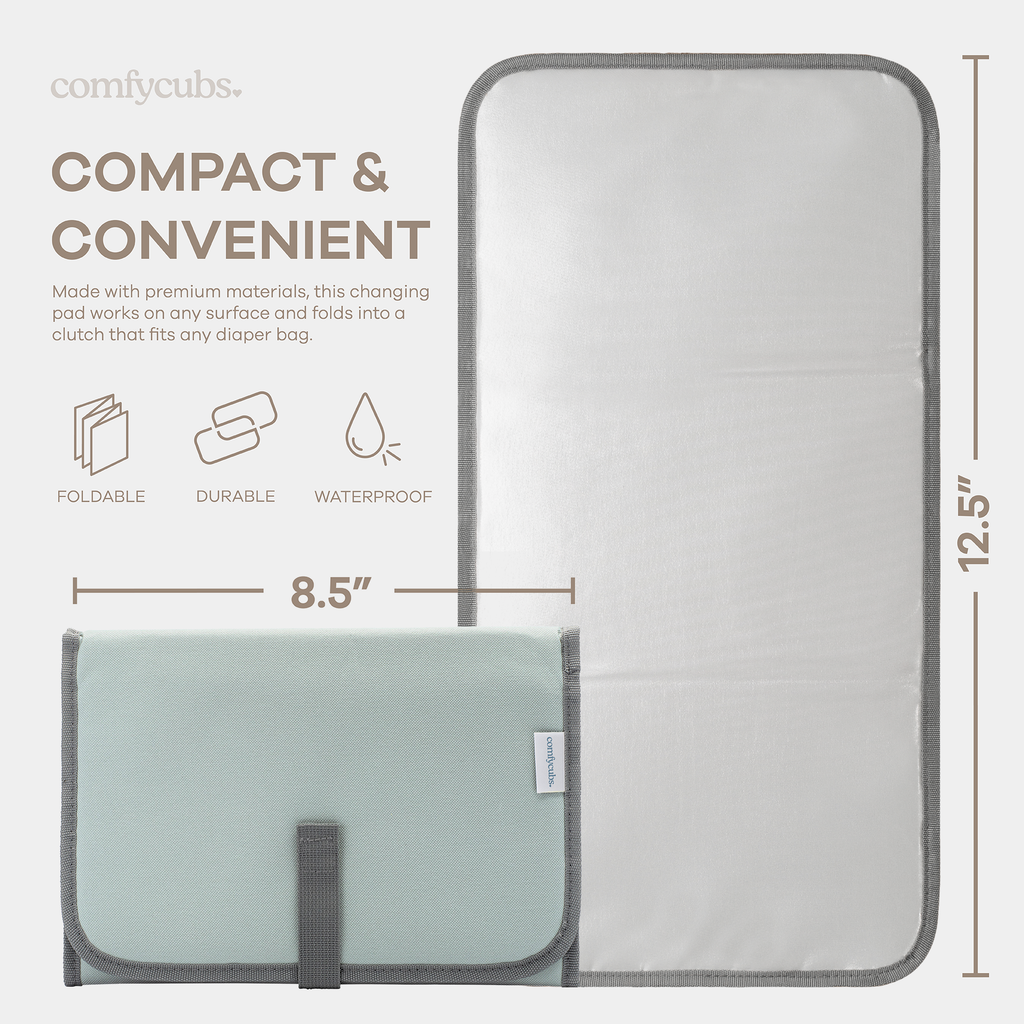 Baby Changing Pad Large Size, Waterproof Mat by Comfy Cubs
