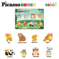 PicassoTiles 8pc Forest Animal  Magnetic Action Figures
