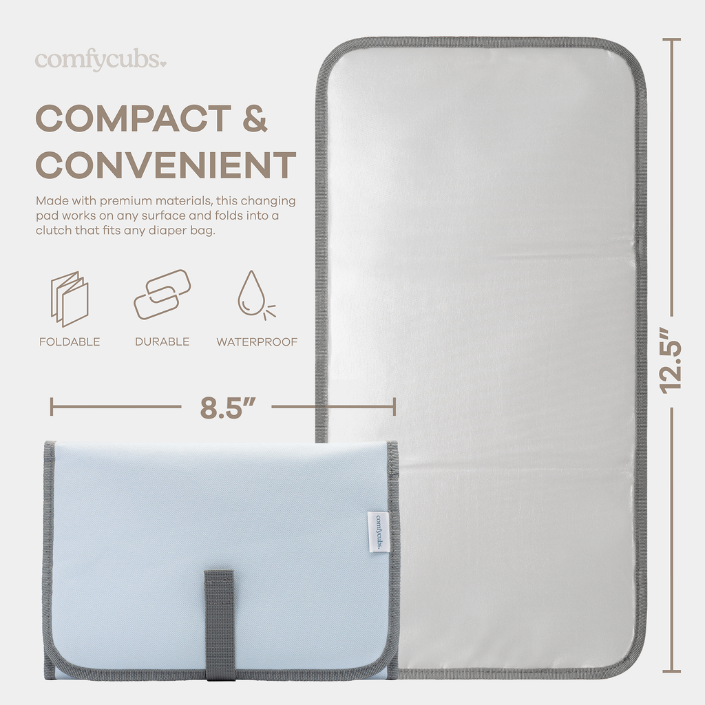 Baby Changing Pad Large Size, Waterproof Mat by Comfy Cubs