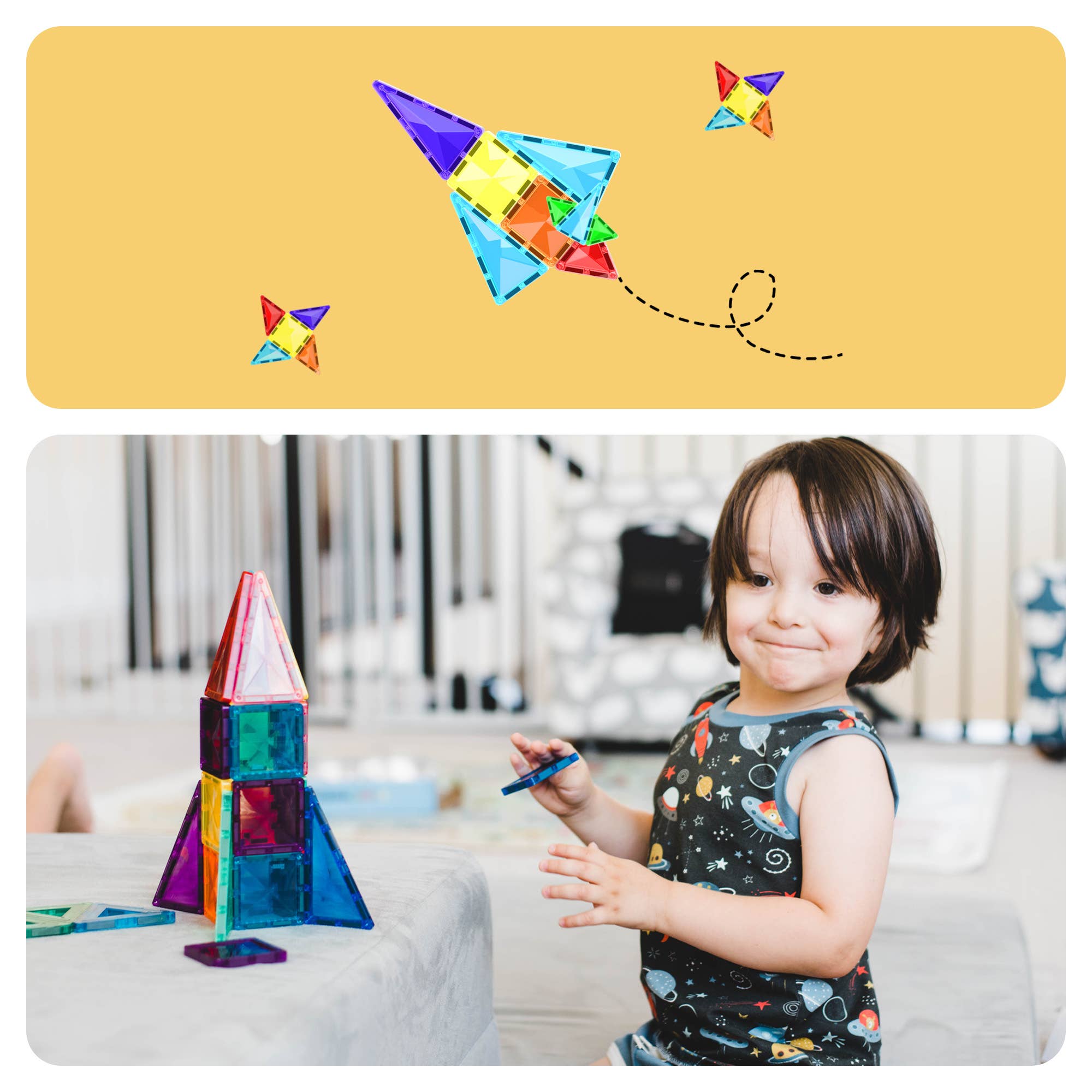 PicassoTiles 30pc Travel Size Magnetic Tile Building Set