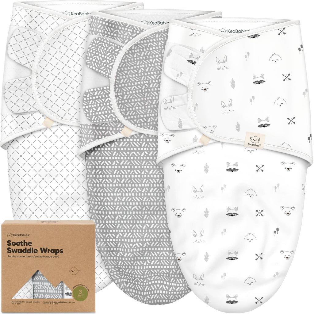 3pk Soothe Baby Swaddles 0-3 Months, Sleep Sack for Newborns