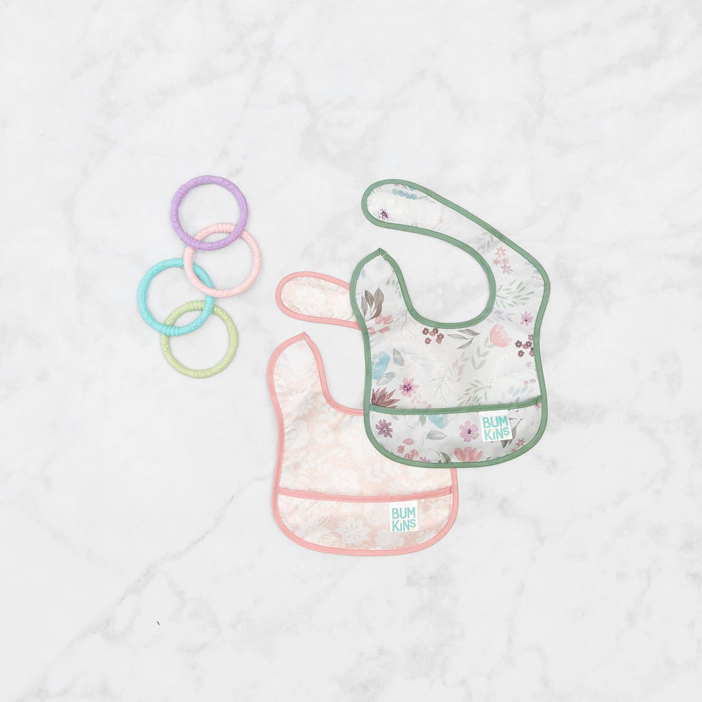 Starter Bib 2 Pack: Floral & Lace