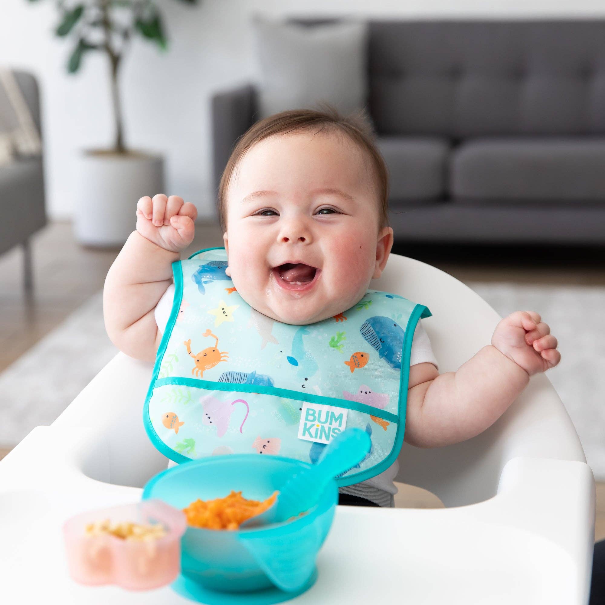 Starter Bib 2 Pack: Ocean Life & Whale Tail
