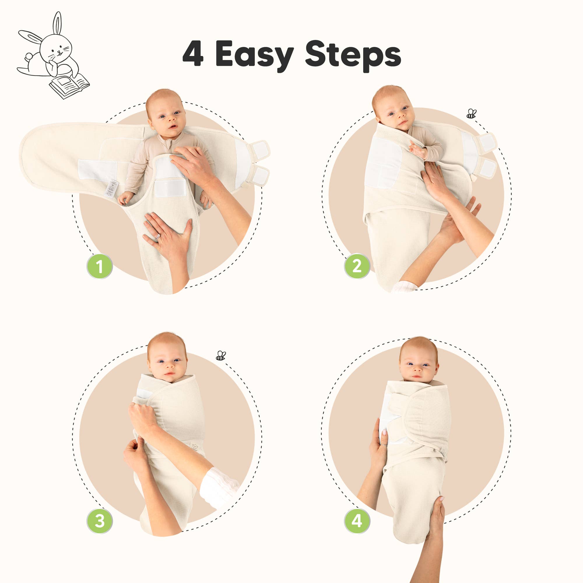 3pk Soothe Wren Swaddle Sleep Sacks for Newborns