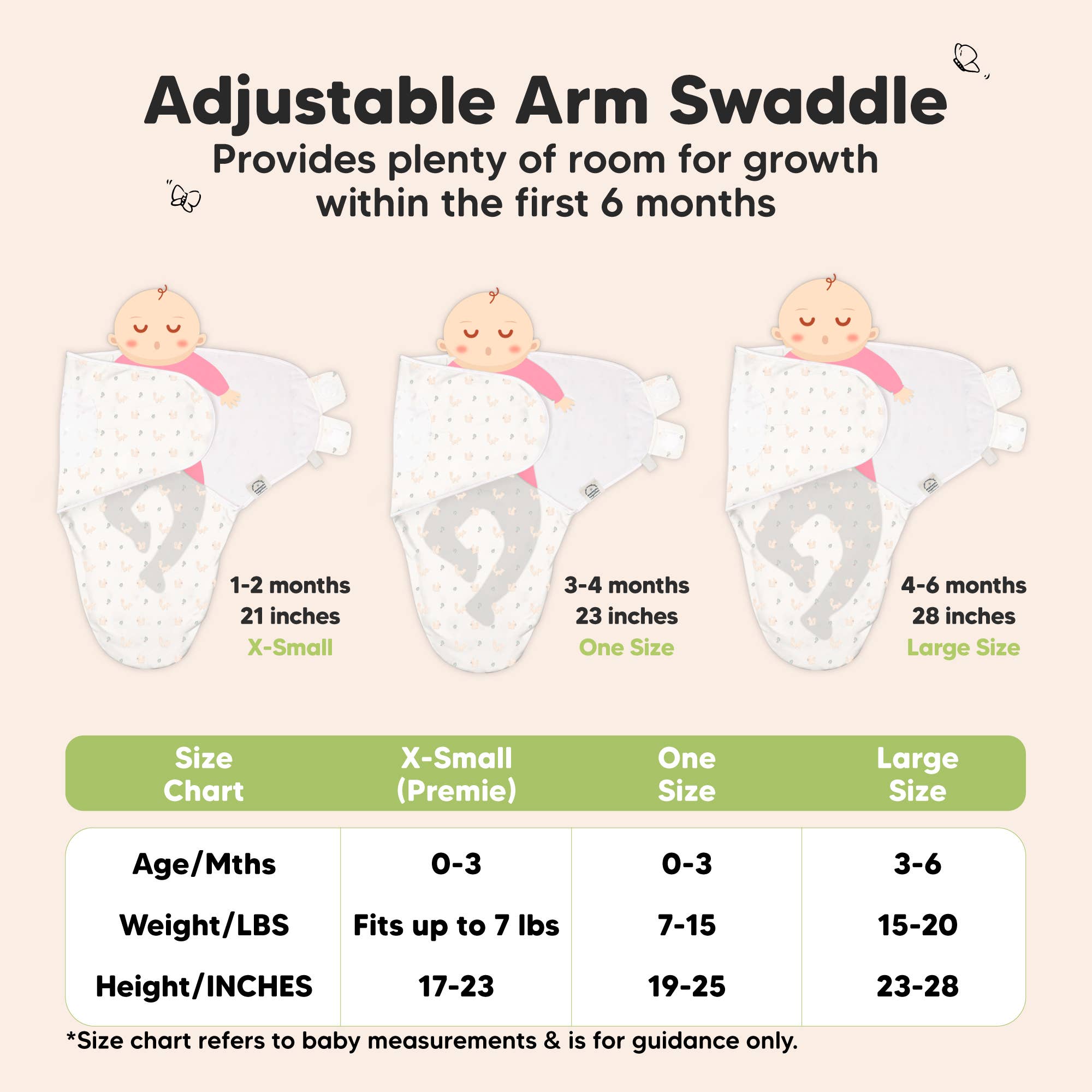 3pk Soothe Baby Swaddles 0-3 Months, Sleep Sack for Newborns