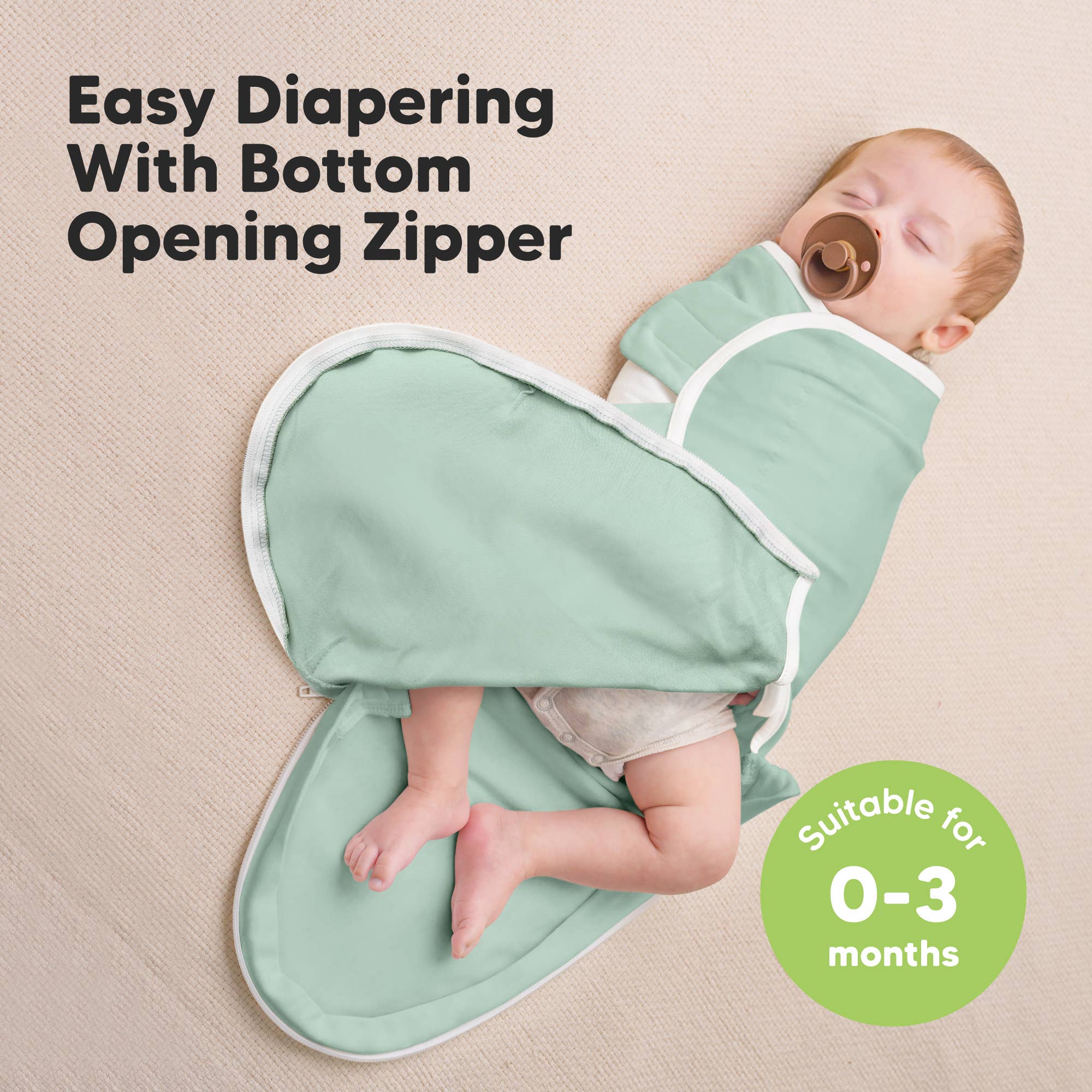 3pk Soothe Zippy Baby Swaddles 0-6 Months,Newborn Sleep Sack